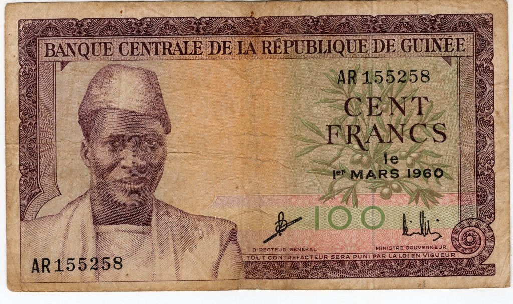 Guinee 100 Frank 1960, Ophalen of Verzenden, Guinee