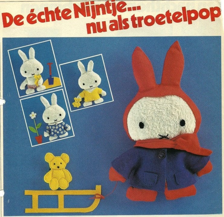 Nijntje knuffel met kleertjes naaipatroon, Hobby en Vrije tijd, Kledingpatronen, Overige merken, Overige typen, Kind, Ophalen of Verzenden