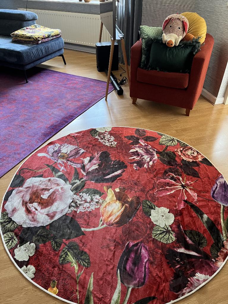 mooi vloerkleed van ESSENZA rond 180 cm in nieuwstaat, 150 tot 200 cm, Rond, Ophalen of Verzenden, Zo goed als nieuw