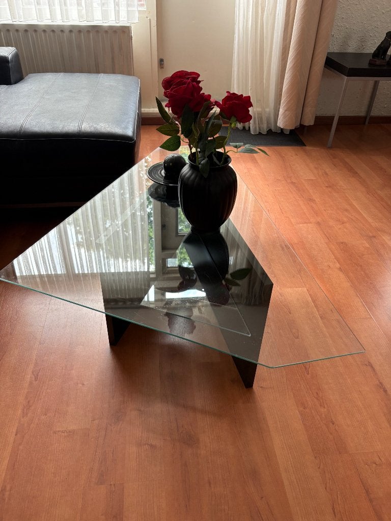 Koffietafel, Ophalen, Gebruikt, 100 tot 150 cm, Glas