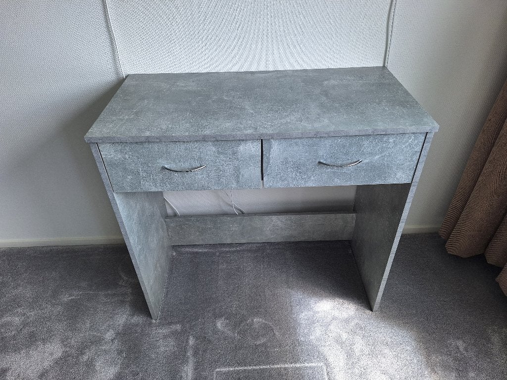 Leuk Bureautje Kaptafeltje Make-up tafeltje met 2 lades, Overige typen, Gebruikt, Spaanplaat of MDF, 80 cm
