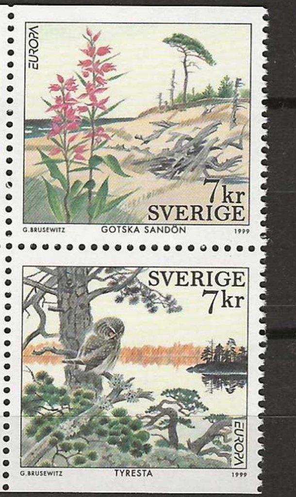 15-04 Zweden MI 2122/3Do/Du paar 1 postfris, Verzenden, Zweden, Postfris
