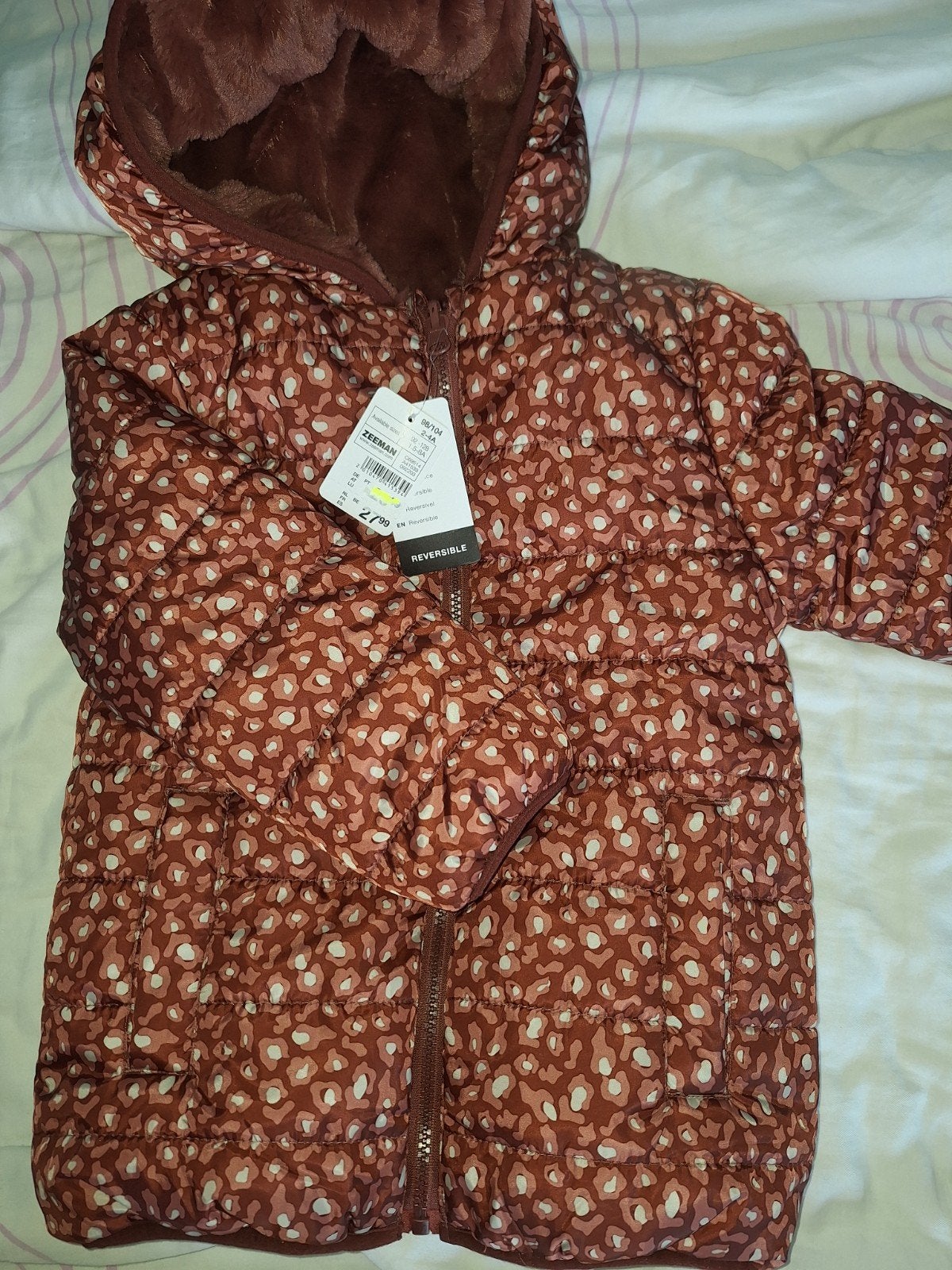 Zeeman omkeerbare jas voor kinderen - Nieuw met kaartje, Kinderen en Baby's, Ophalen of Verzenden, Nieuw, Zeeman, Meisje
