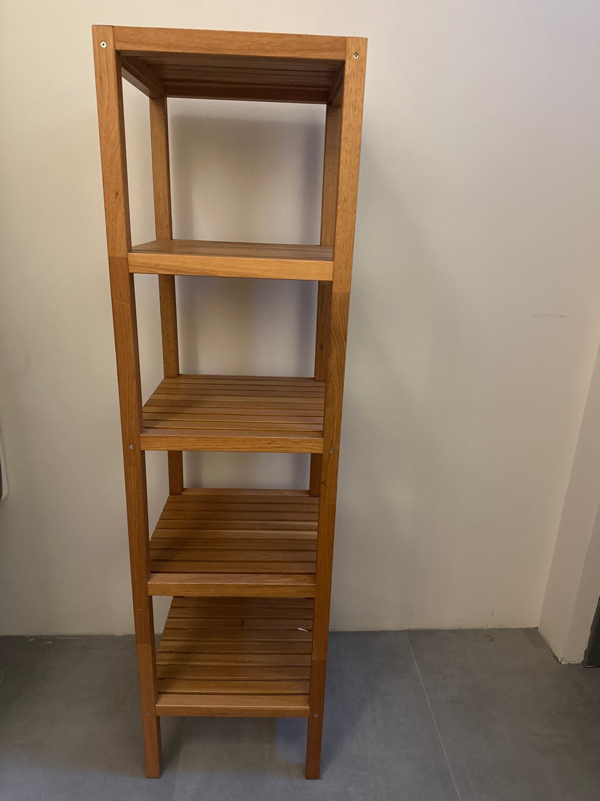 Houten badkamerrek met 5 planken, Ophalen, Gebruikt