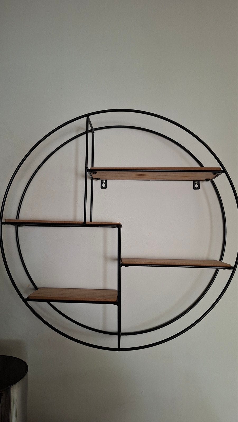 Rond wandrek met houten planken. Merk lifa living, Huis en Inrichting, Woonaccessoires | Wandplanken en Boekenplanken, Ophalen of Verzenden