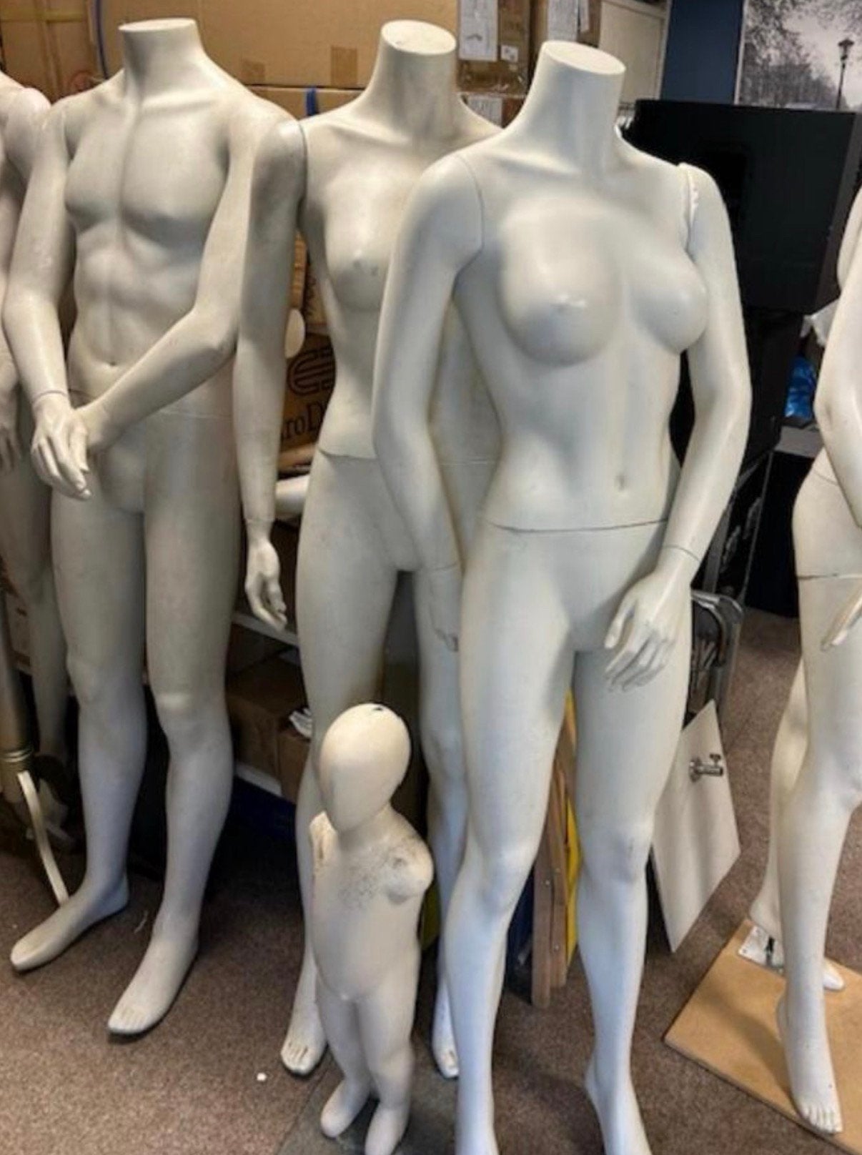 Paspop, etalage pop: man, vrouw, Ophalen
