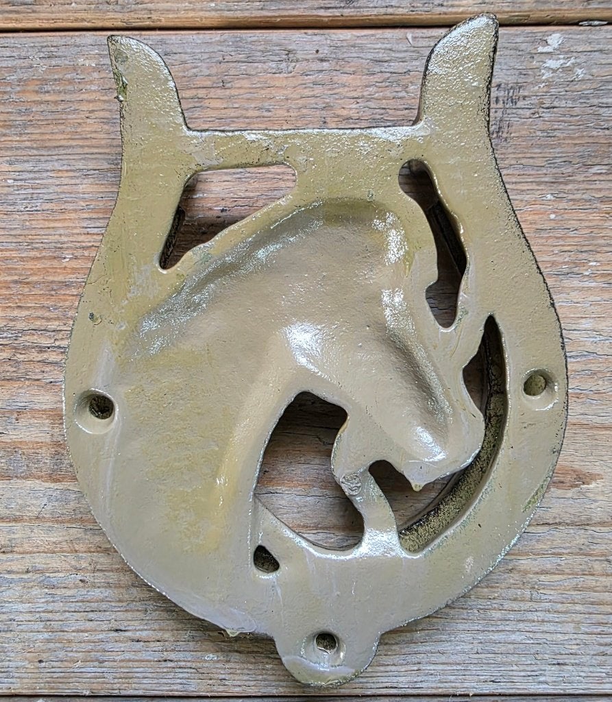 DEURKLOPPER / GIETIJZER / HOEFIJZER MET PAARDENHOOFD, Huis en tuin decoratie Marie, Nieuw, Info@huisentuindecoratiemarie.nl, Peize