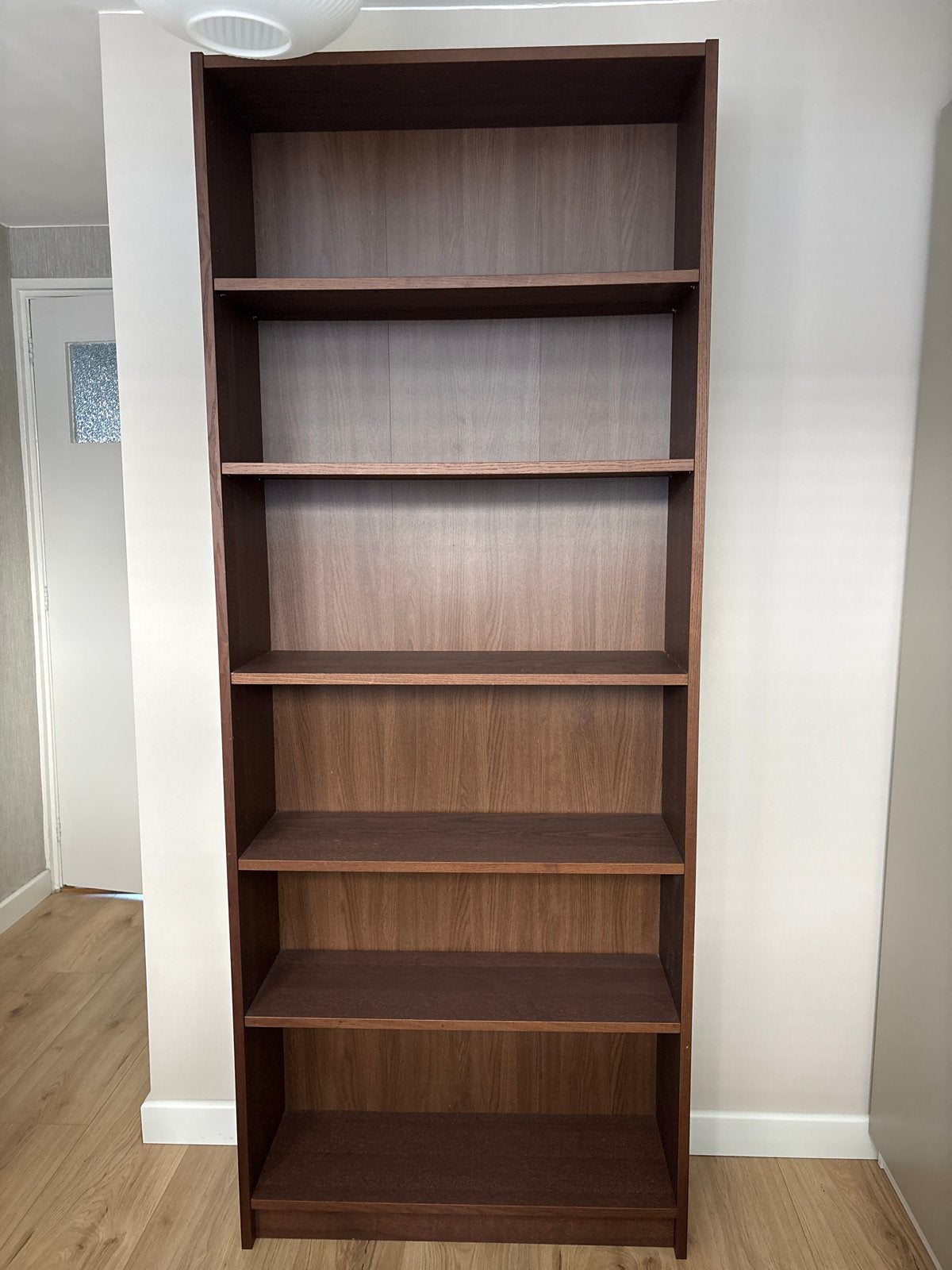 Boekenkast Billy IKEA - Donkerbruin Hout, Ophalen, Met plank(en), Gebruikt, 200 cm of meer