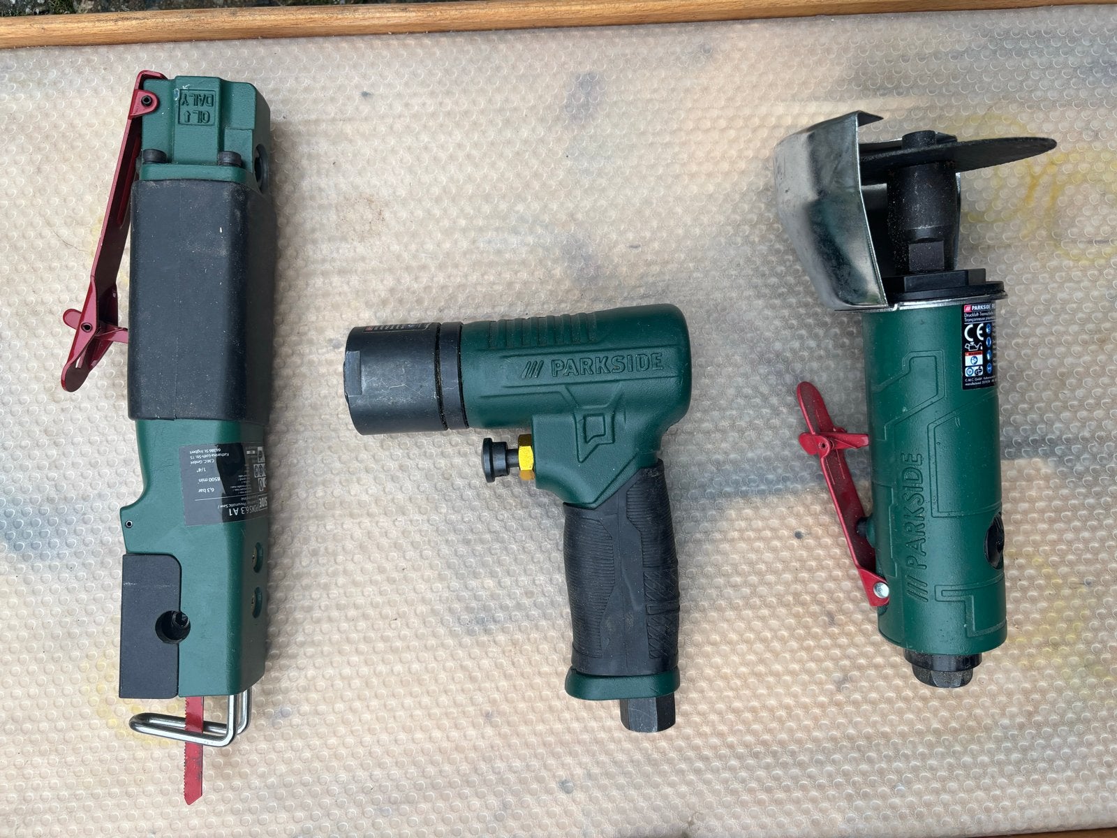Parkside pneumatisch gereedschap set (3 stuks), Doe-het-zelf en Verbouw, Ophalen of Verzenden, Gebruikt