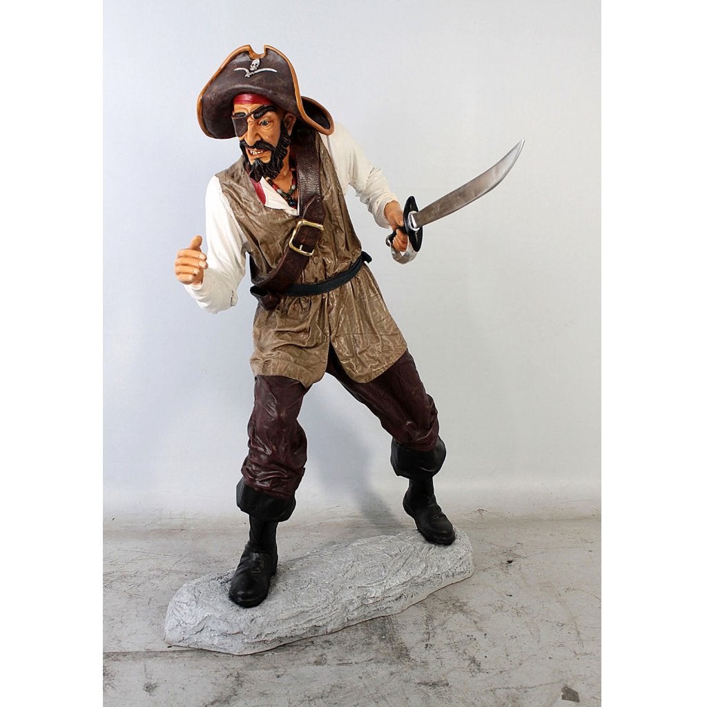 Piraat 180 cm - piratenbeeld met zwaard, Ophalen, Nieuw, Overige typen