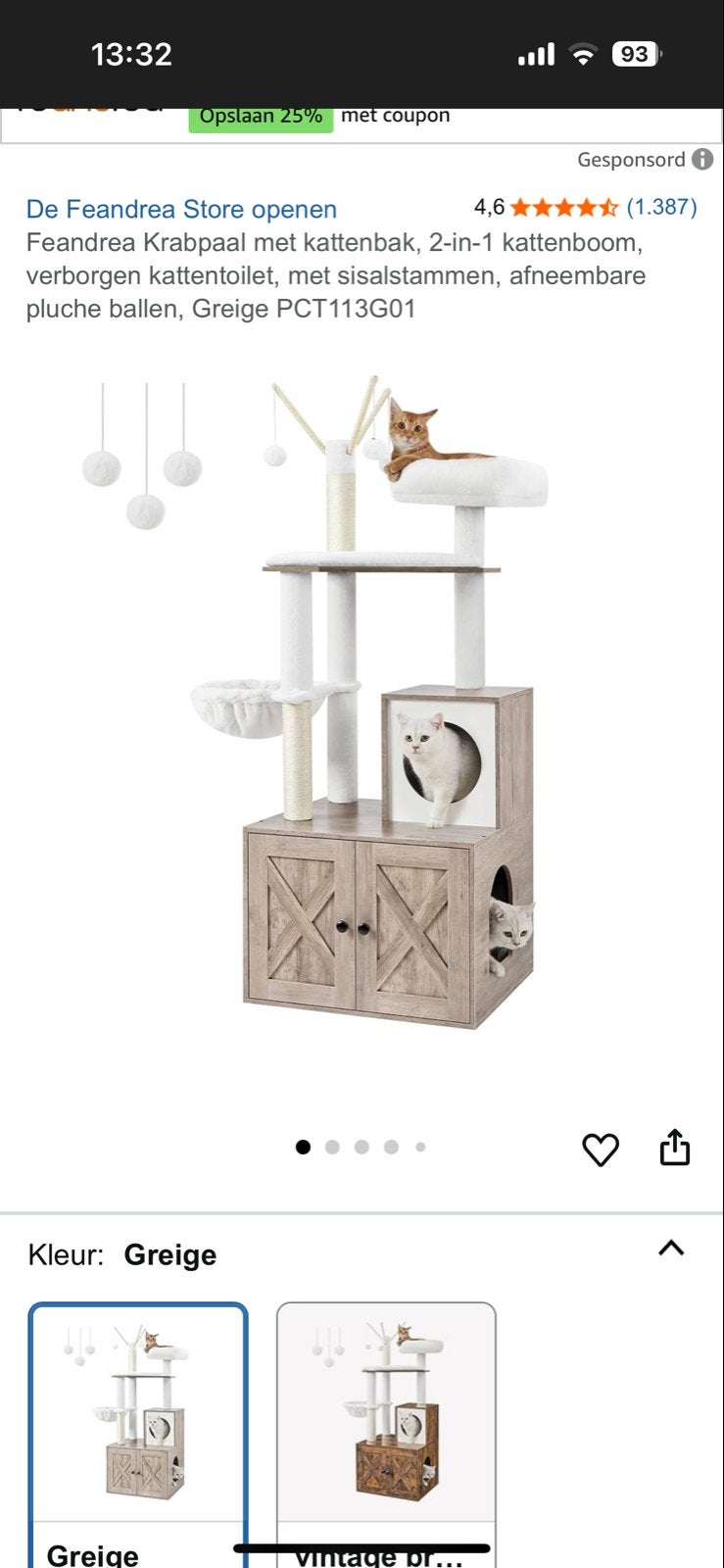 Kattenboom met kattenbak, Dieren en Toebehoren, Katten-accessoires, Ophalen of Verzenden