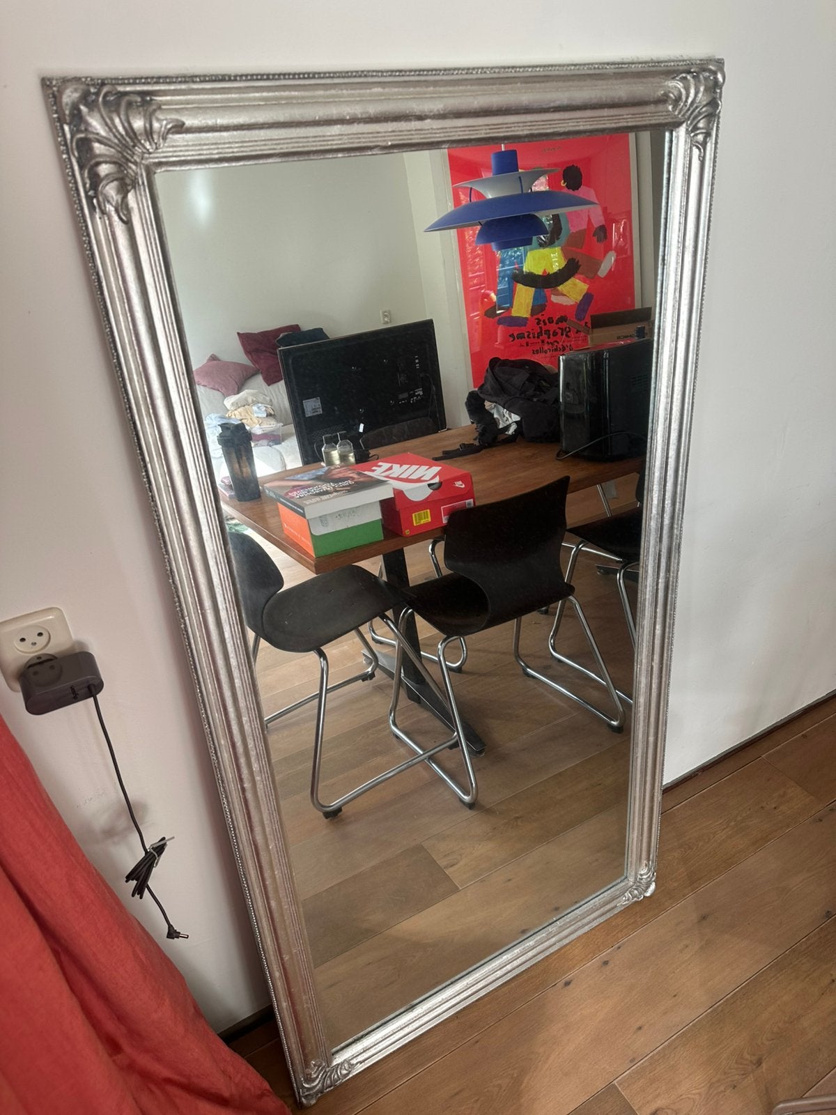 Gratis: spiegel, Huis en Inrichting, Woonaccessoires | Spiegels, Ophalen, Gebruikt, Rechthoekig, 150 tot 200 cm