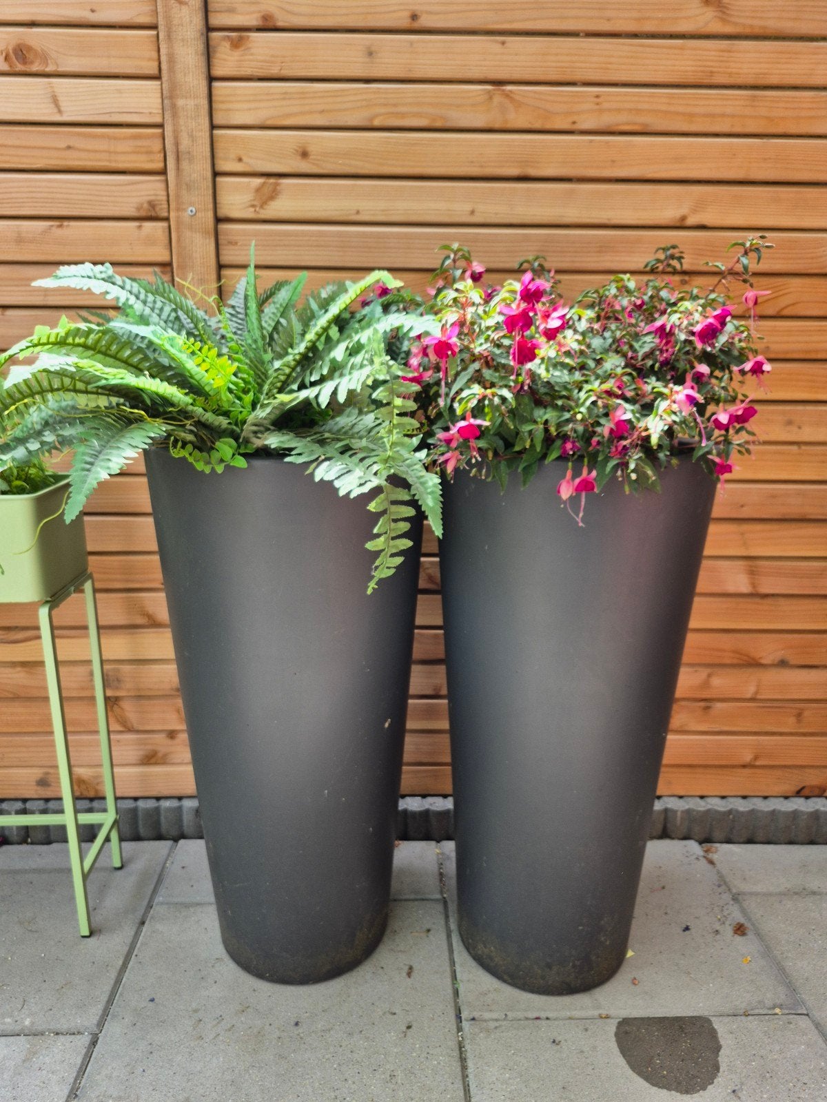 Elho Pure Straight Round Hoge Bloempotten 80 cm, antraciet., Ophalen, Kunststof, Gebruikt, Minder dan 60 cm