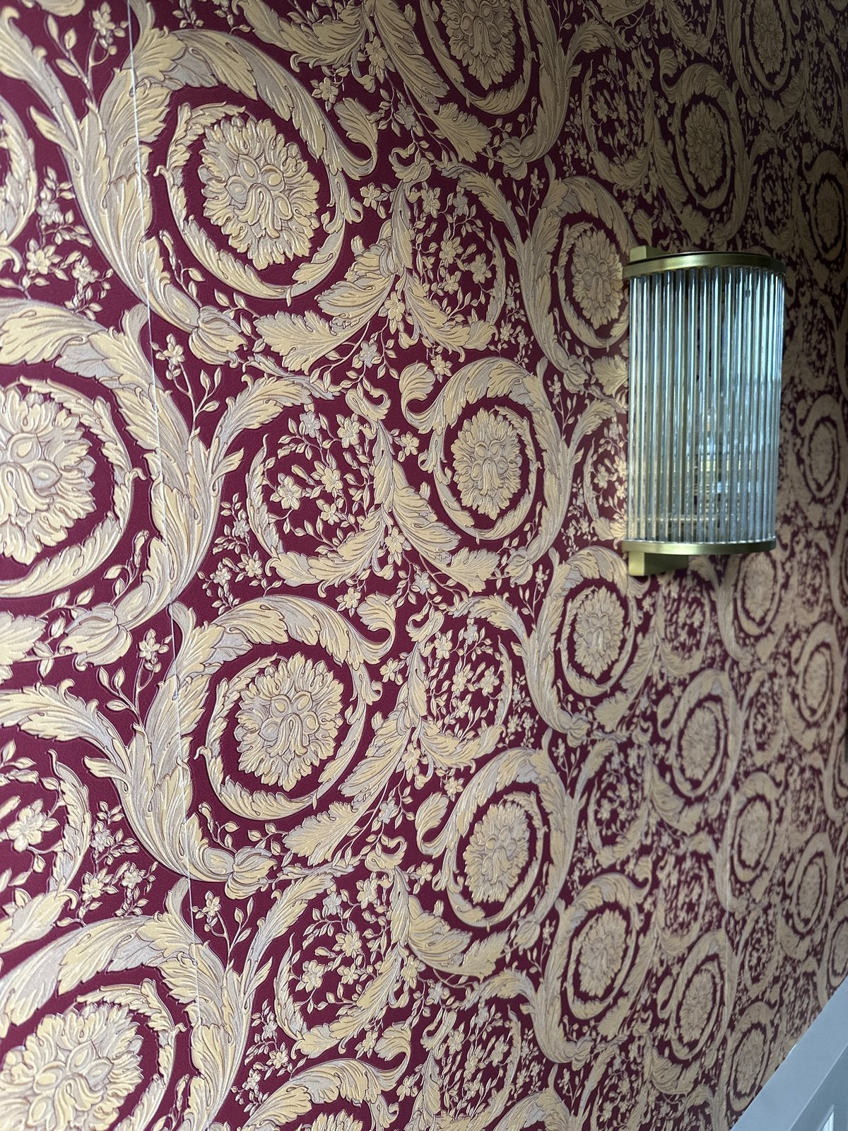 Versace Barok Behang - Rood/Goud, Ophalen, Ornamentaal, Versailles, Klassiek