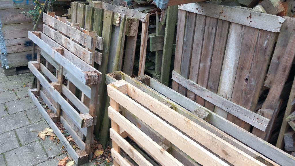 Wij halen gratis uw overtollige pallets op, Ophalen, Gebruikt, 50 mm of meer, Pallet