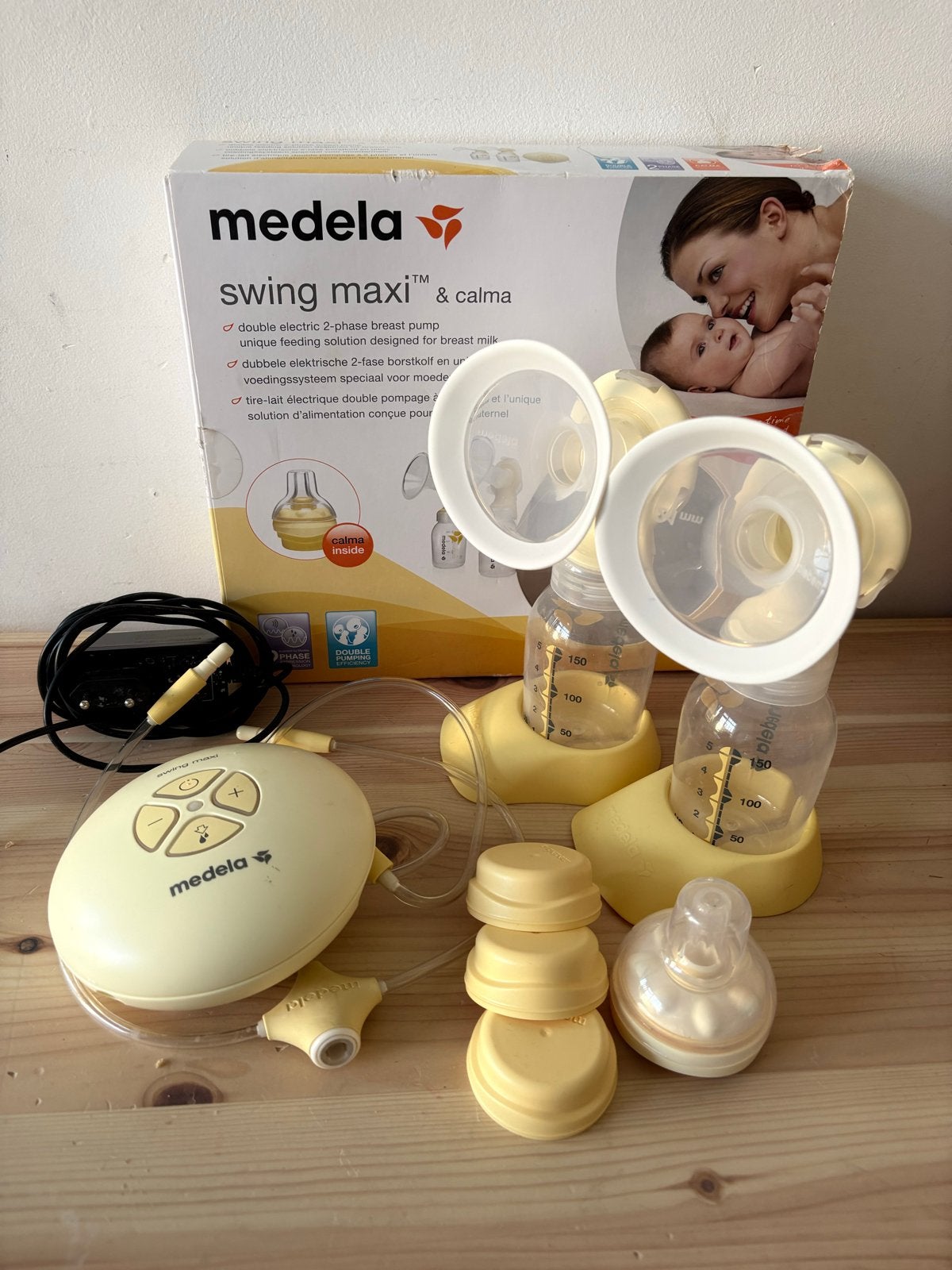 Medela Swing Maxi & Calma dubbele elektrische borstkolf, Ophalen of Verzenden, Gebruikt