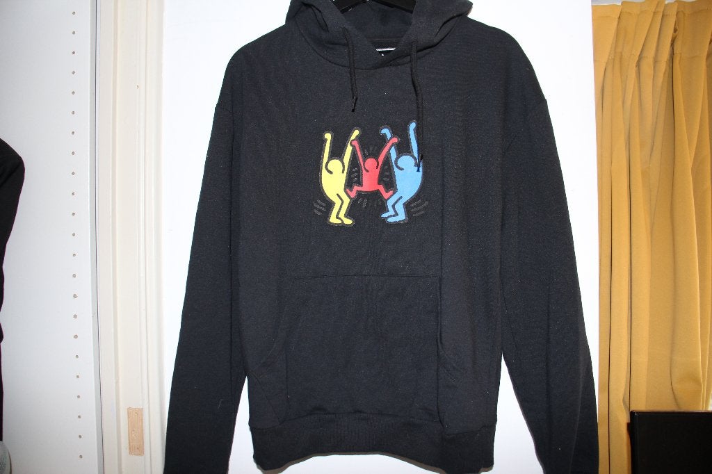 ZGAN Pull and bear Keith Haring trui - zwart met print XS, Kleding | Dames, Zwart, Ophalen of Verzenden, Zo goed als nieuw, Pull & Bear