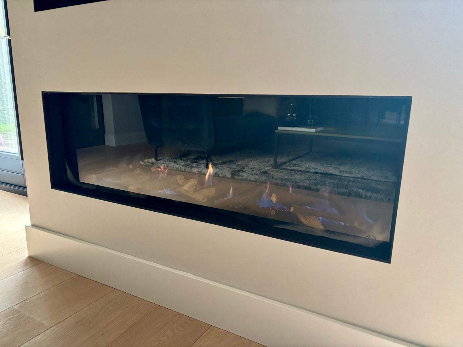 Moderne DRU Gashaard - Inbouw met afstandsbediening, Ophalen, Zo goed als nieuw, Inbouwhaard, Gashaard