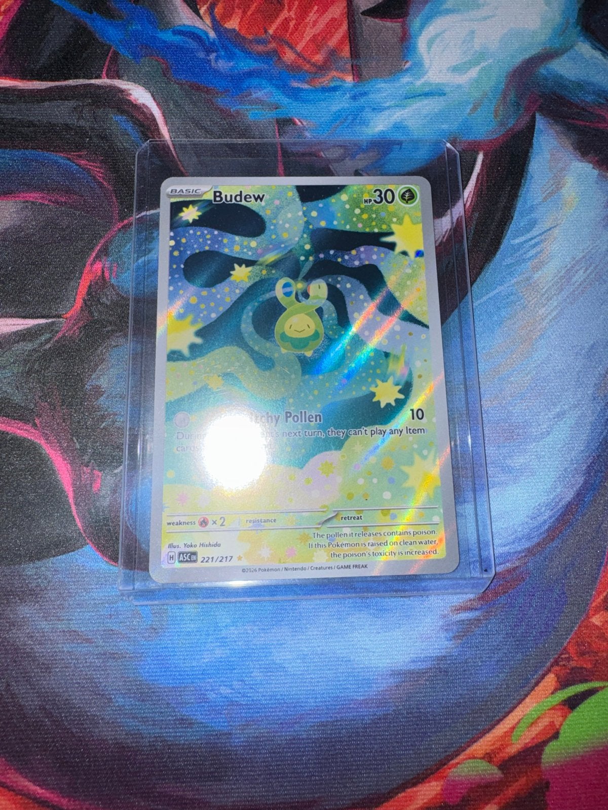Budew #221 - Nieuw - Pack fresh Pokémon kaart, Hobby en Vrije tijd, Ophalen of Verzenden, Nieuw, Losse kaart, Foil