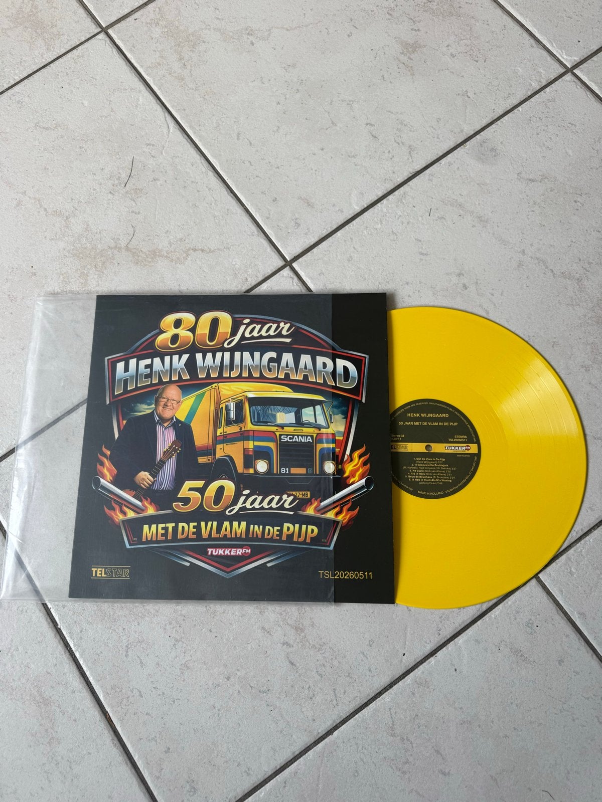 Henk Wijngaard - 50 Jaar Met De Vlam In De Pijp (Gele LP), Cd's en Dvd's, LP, Colored vinyl, Ophalen of Verzenden, Zo goed als nieuw