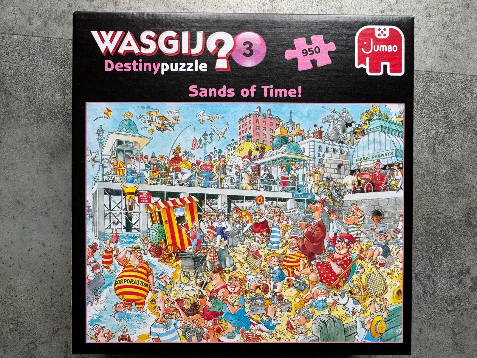 Wasgij Destiny 3: Sands of Time! Legpuzzel 950 stukjes, Ophalen of Verzenden, 500 t/m 1500 stukjes, Zo goed als nieuw, Legpuzzel