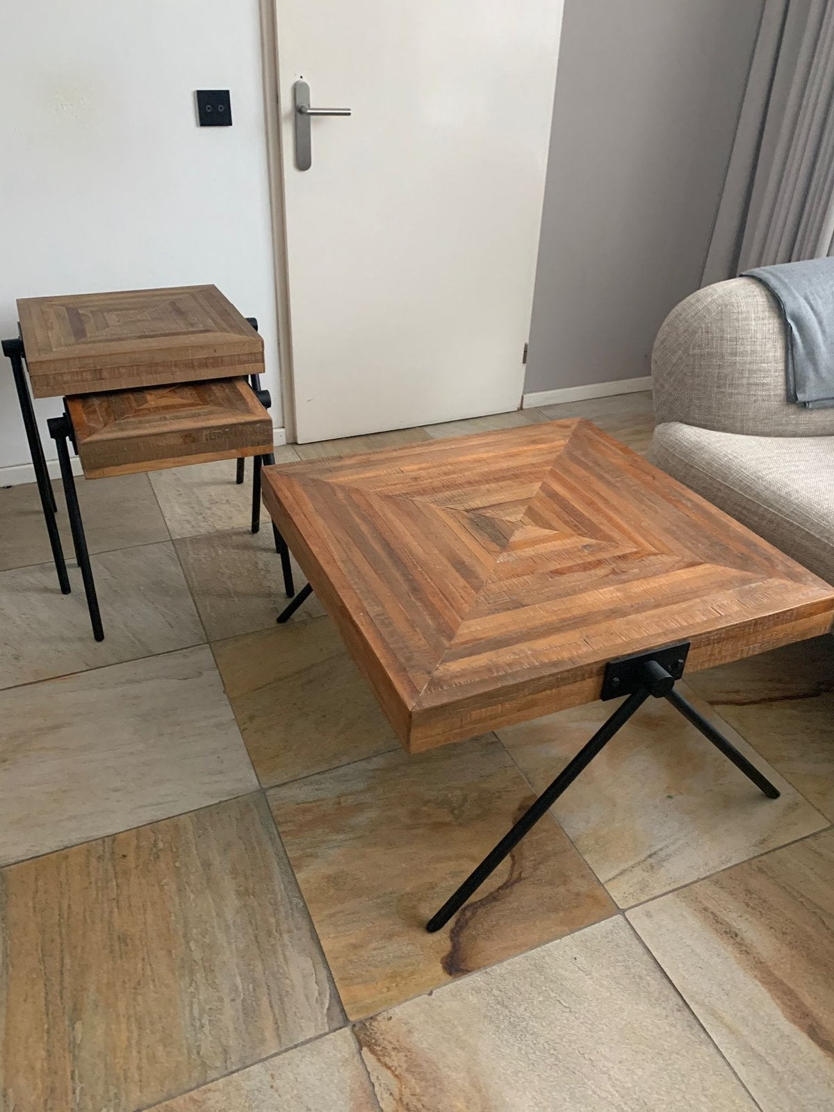 Tafeltjes 3x, Ophalen, Vierkant, 50 tot 100 cm, Minder dan 50 cm