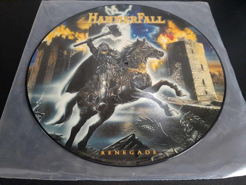 Hammerfall: Renegade (Picture disc)!, Cd's en Dvd's, Vinyl | Hardrock en Metal, Picture disc, Ophalen of Verzenden, Gebruikt, 12 inch
