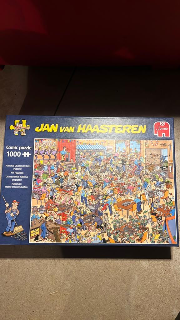 Jan van haasteren NK puzzelen 1000 stuks, Ophalen of Verzenden, 500 t/m 1500 stukjes, Zo goed als nieuw, Legpuzzel