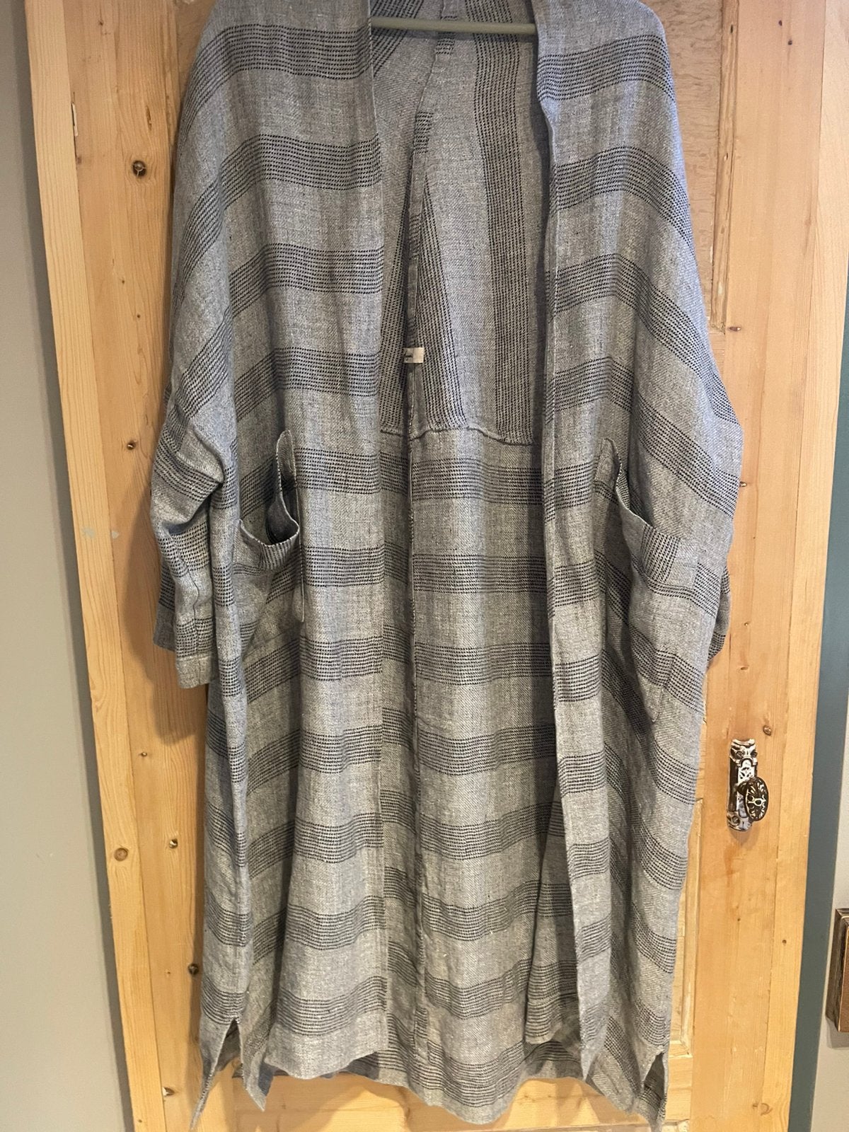 Antiquites  OS Prachtige linnen/ hennep kimono, Ophalen of Verzenden, Zo goed als nieuw