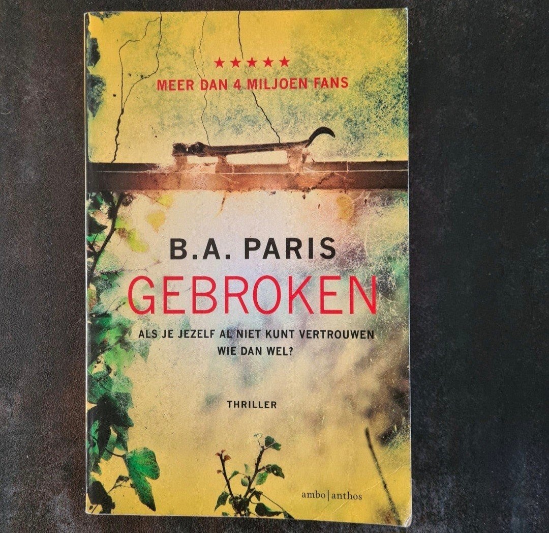 Gebroken - B.A. Paris (Spannende thriller), Boeken, Ophalen of Verzenden, Gelezen, B.A. Paris, Nederland