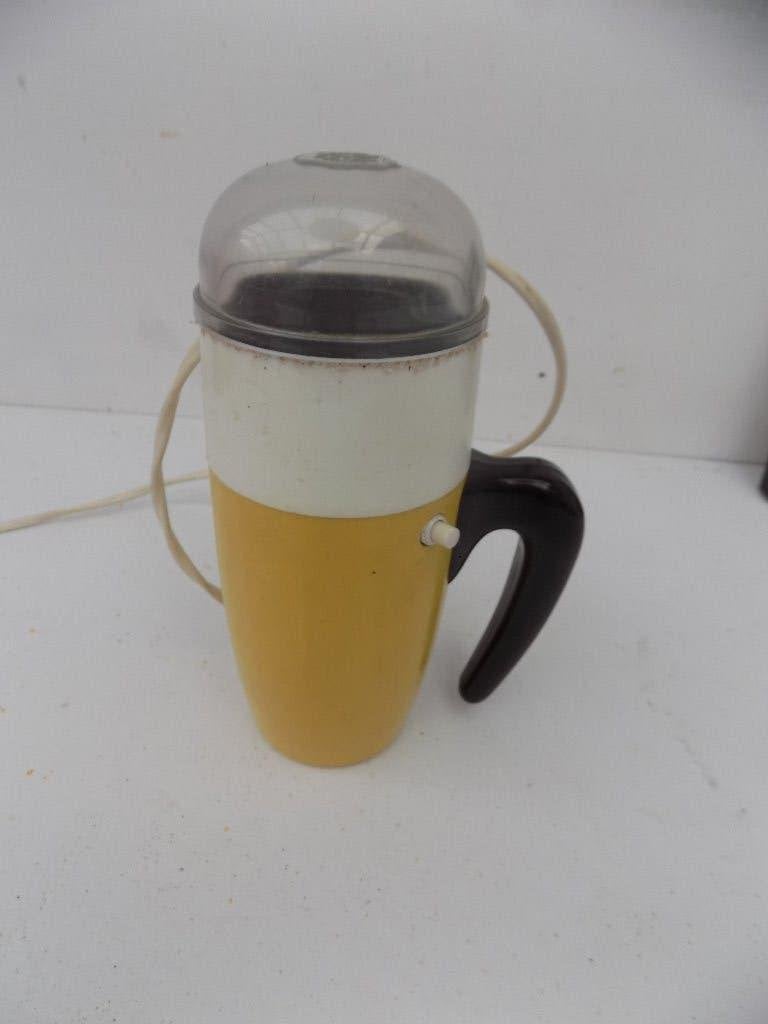 Jaren 60 koffiemolen geel Douwe Egberts vintage retro, Ophalen of Verzenden, Gebruikt