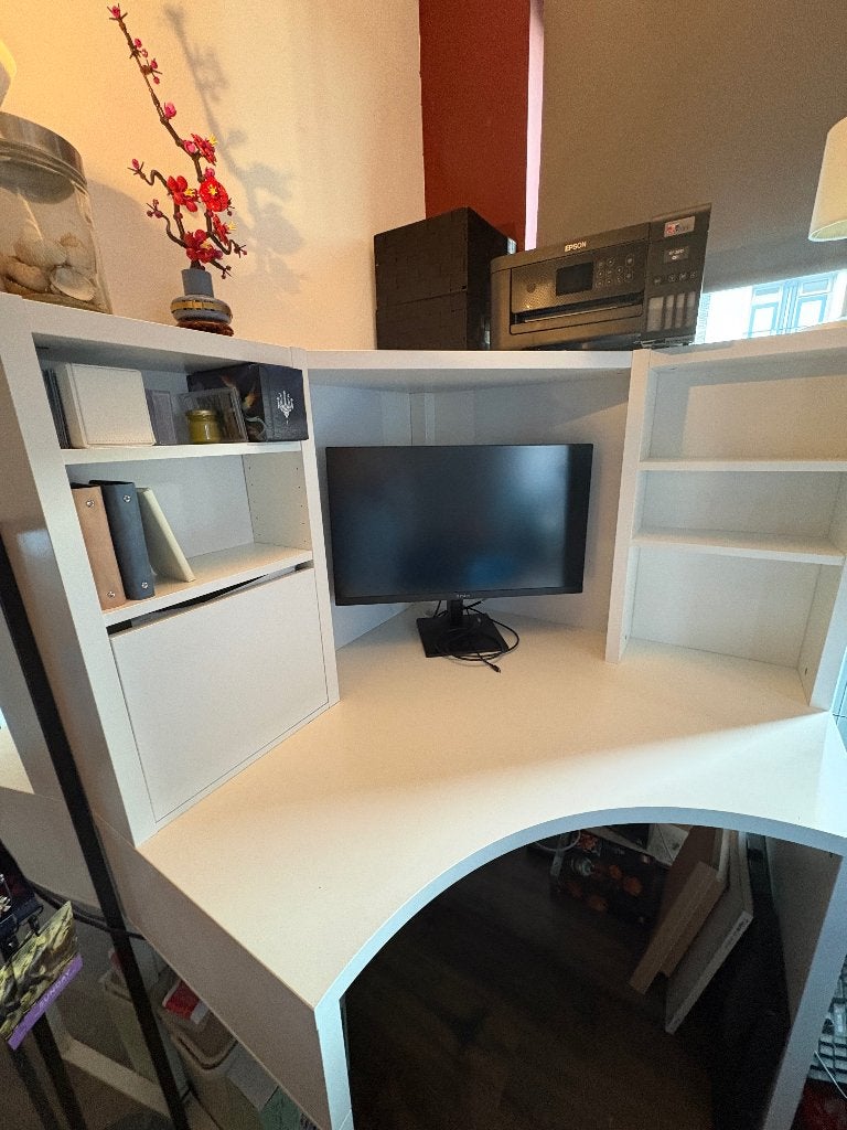 Hoekbureau Ikea Micke, Gebruikt, IKEA, 100 cm, Wit
