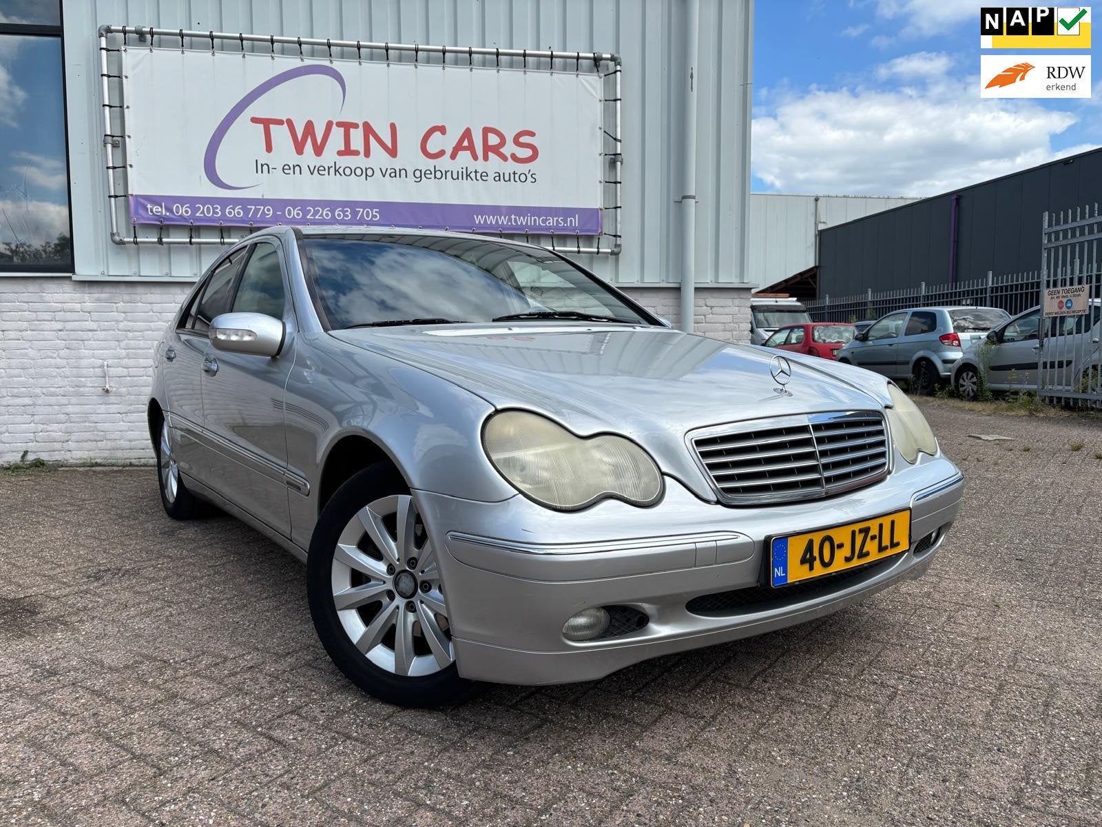 Mercedes-Benz C-klasse 180 K. Elegance, Auto's, Gebruikt, 1796 cc, Origineel Nederlands, Handgeschakeld