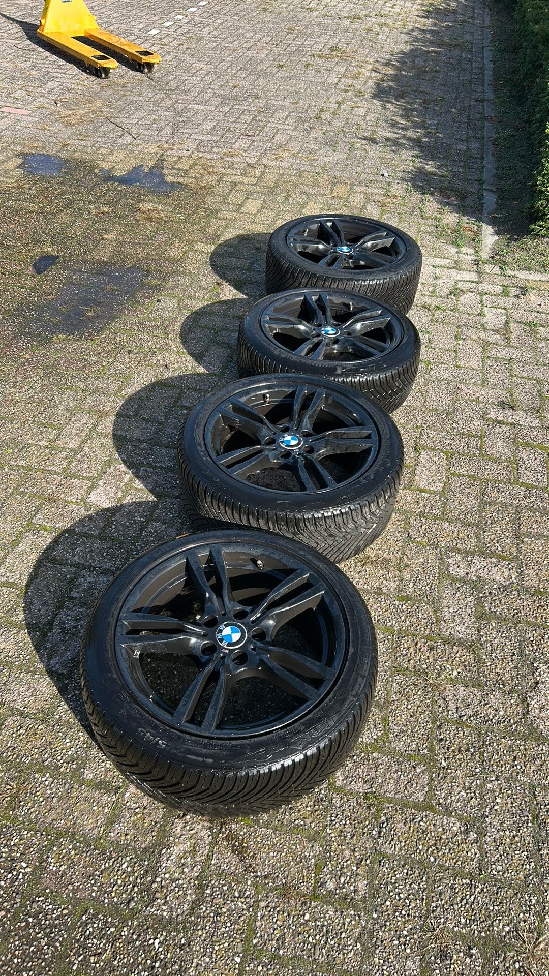 Bmw velgen 18” M sport breedset, Ophalen, 18 inch, Velg(en), Zomerbanden