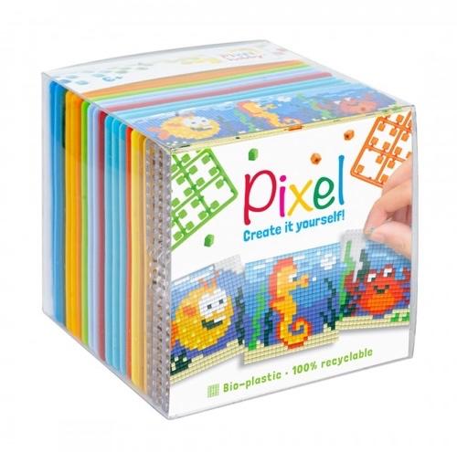 PIXELHOBBY kubus waterdieren vanaf 6 jaar, Hobby en Vrije tijd, Knutselen, Nieuw, Knutselset, Pixelhobby, Overige materialen, Meerkleurig