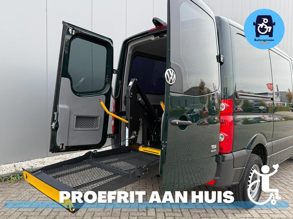 Volkswagen Crafter Rolstoelbus (airco) Rolstoel Voorin L1H1, Auto's, 13 km/l, 12 maanden, Gebruikt, Zwart