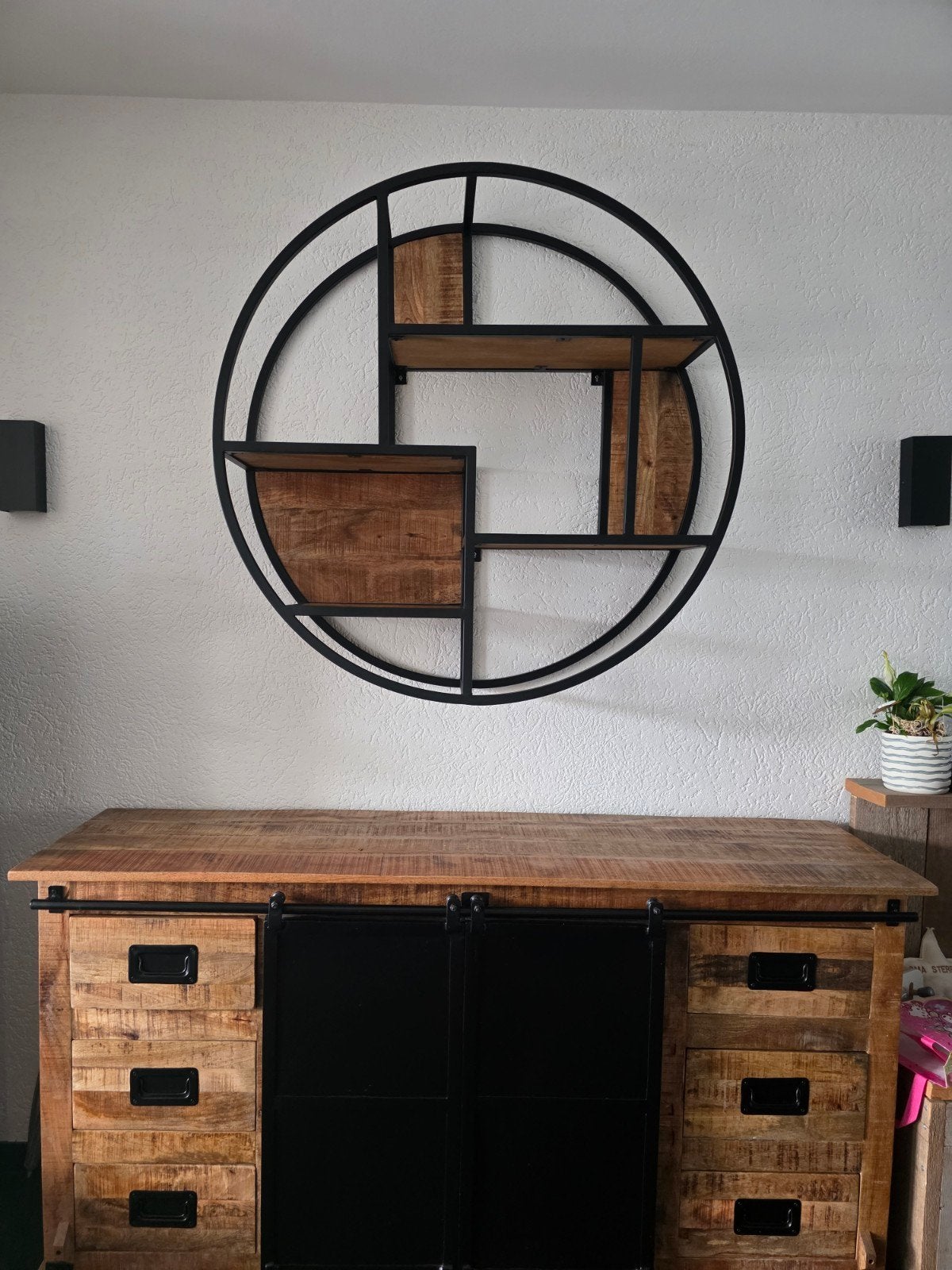 Prachtige combinatie: Industriele dressoir met Wandmeubel, Met deur(en), 150 tot 200 cm, Zo goed als nieuw, Industrieel