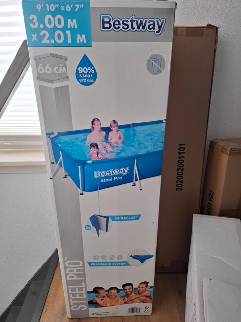 Zwembad Bestway 3,00 m x 2,01 m, Ophalen, Zo goed als nieuw, Opzetzwembad, 200 tot 400 cm