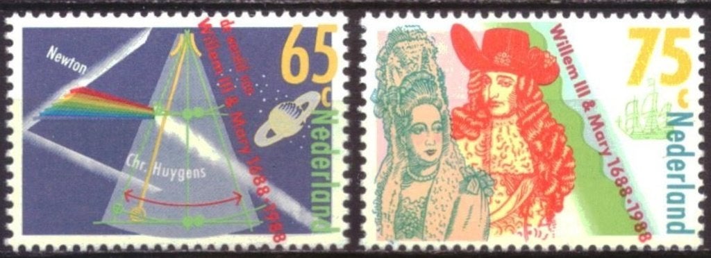 Nederland 1988 - nvph 1406-1407 - Willem III en Mary  Bl, Ophalen of Verzenden, Na 1940, Postfris