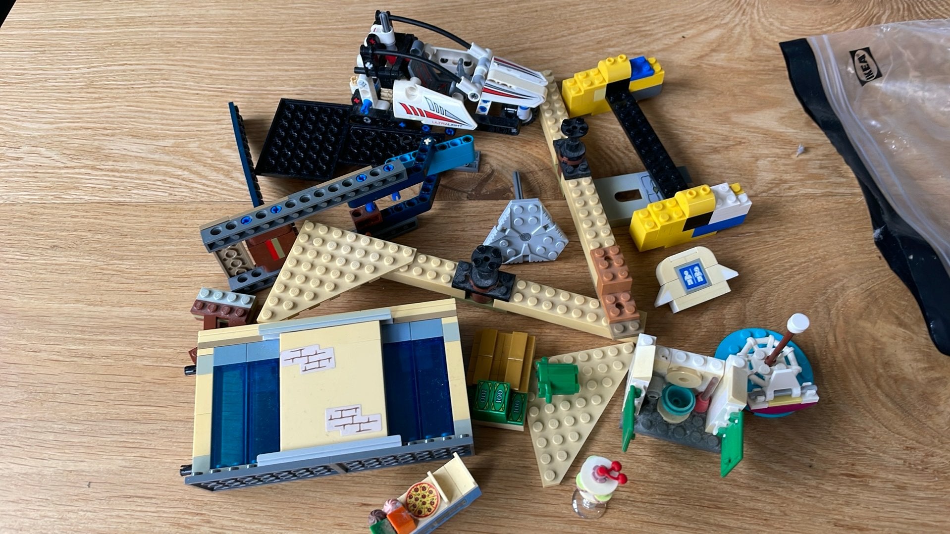 Zakje met div Legostenen Lego stenen oa technisch lego, Ophalen of Verzenden, Gebruikt