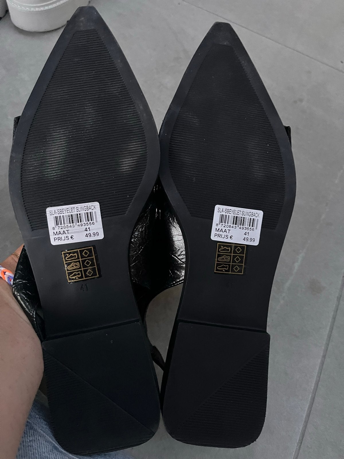Nieuwe Shoeby slingback schoenen met gespen en ringen, Ophalen, Schoenen met lage hakken, Zwart, Nieuw