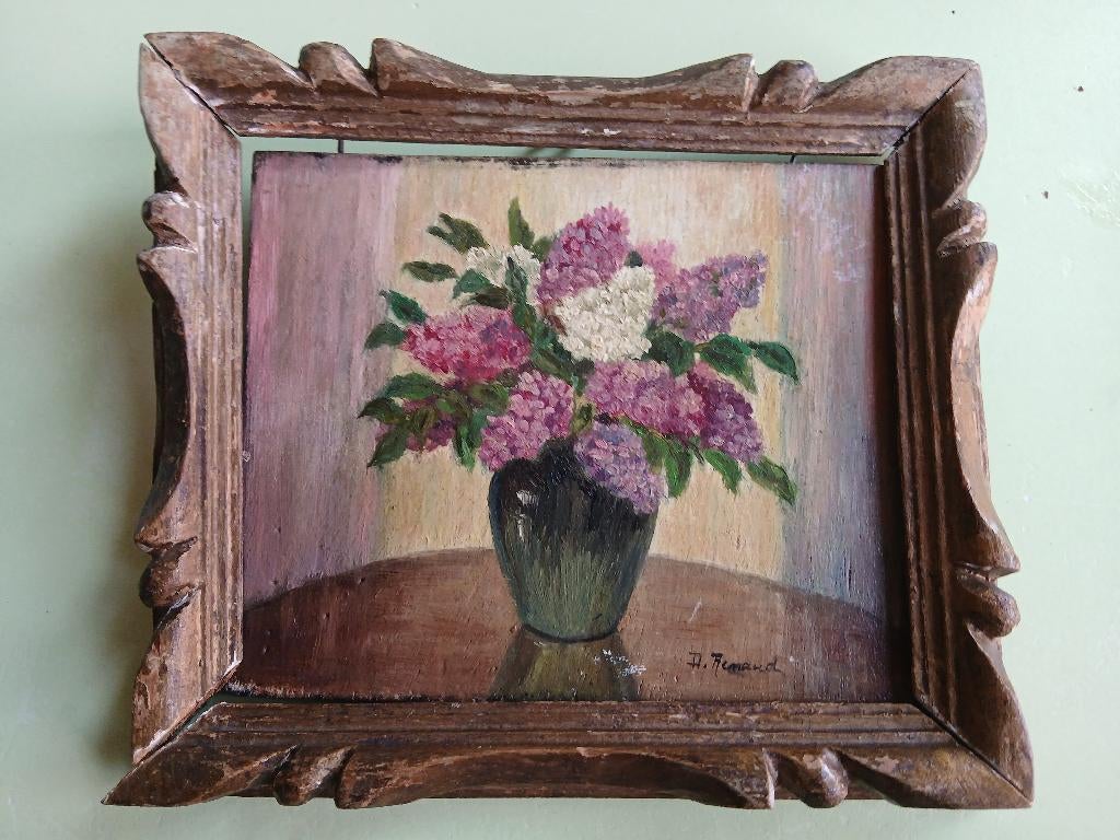 Klein schilderij van A. Renaud, Ophalen of Verzenden