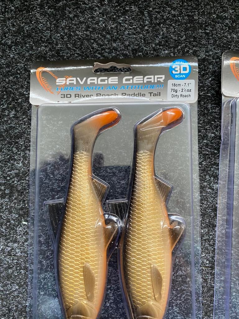 Savage Gear Paddle tail roach shads 18cm 70gr, D, Overige typen, Nieuw, Ophalen of Verzenden
