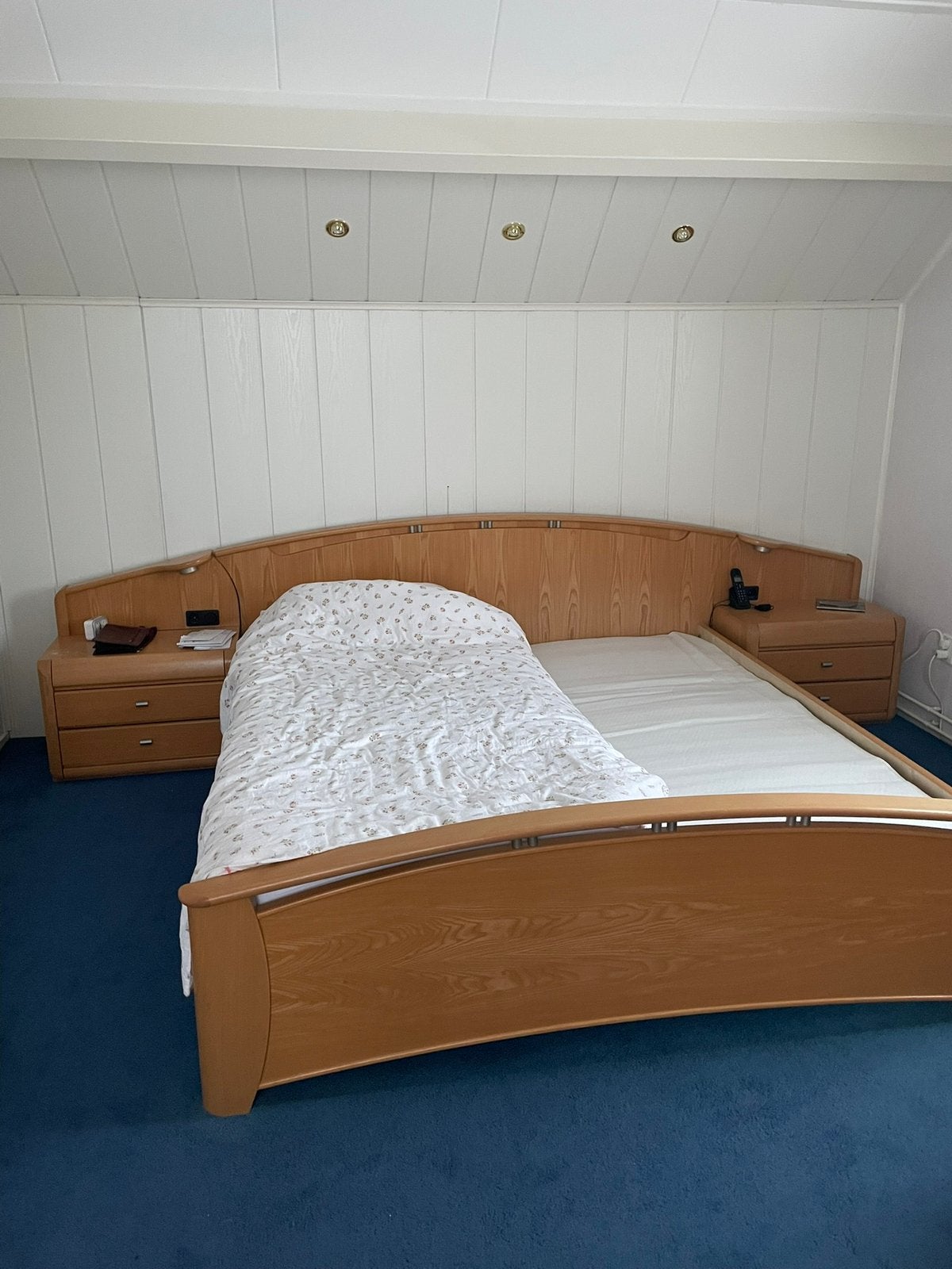 Dubbel bed frame & lattenbodem 180 x  200, Huis en Inrichting, Ophalen, Gebruikt, Tweepersoons