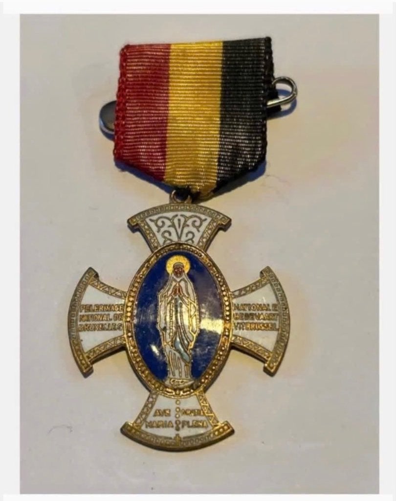 Penning medaille Maria bedevaart Brussel, Ophalen of Verzenden