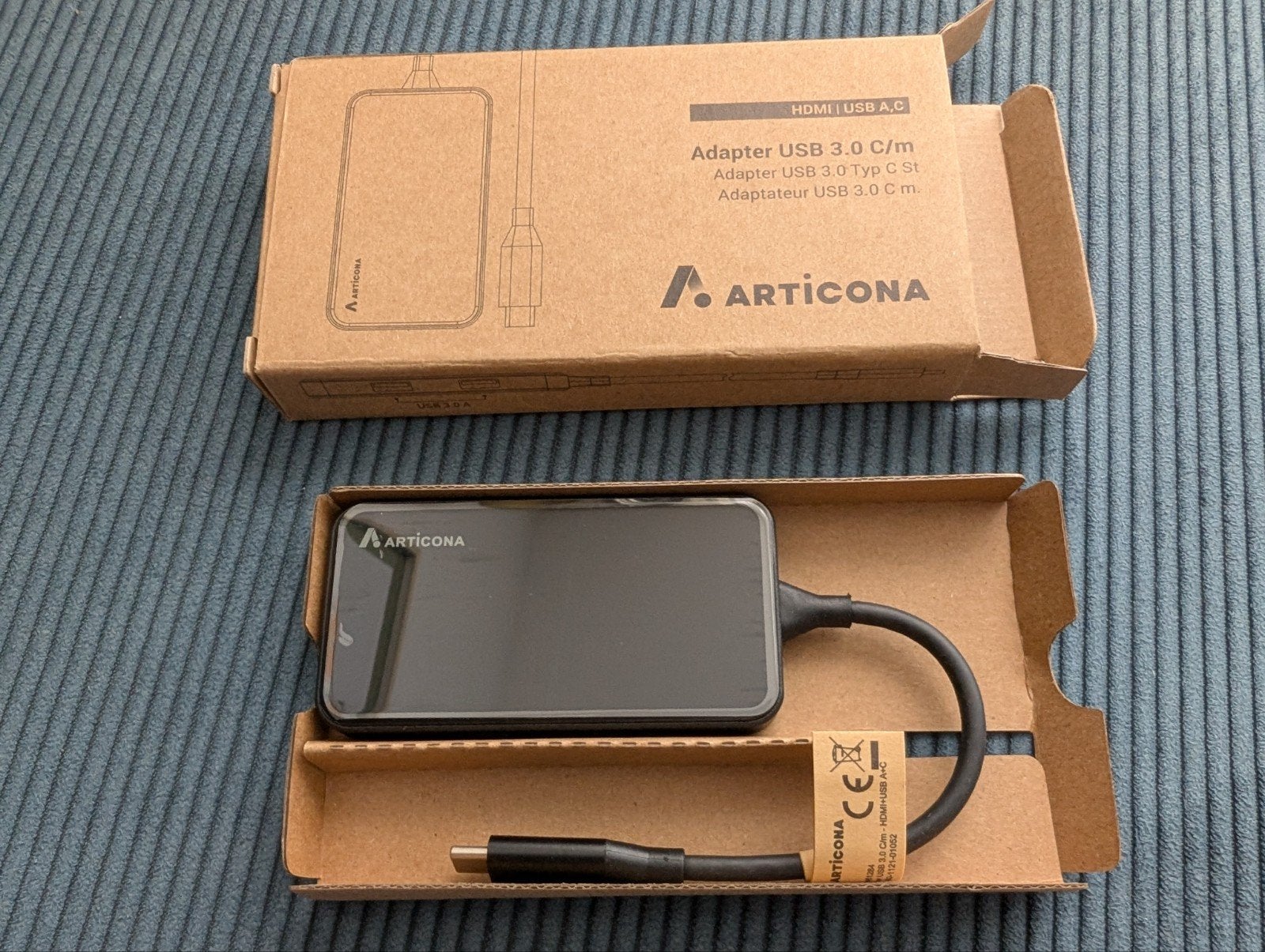 Articona USB 3.0 C/m Adapter met HDMI en USB-poorten, Computers en Software, Pc- en Netwerkkabels, Ophalen of Verzenden, Nieuw
