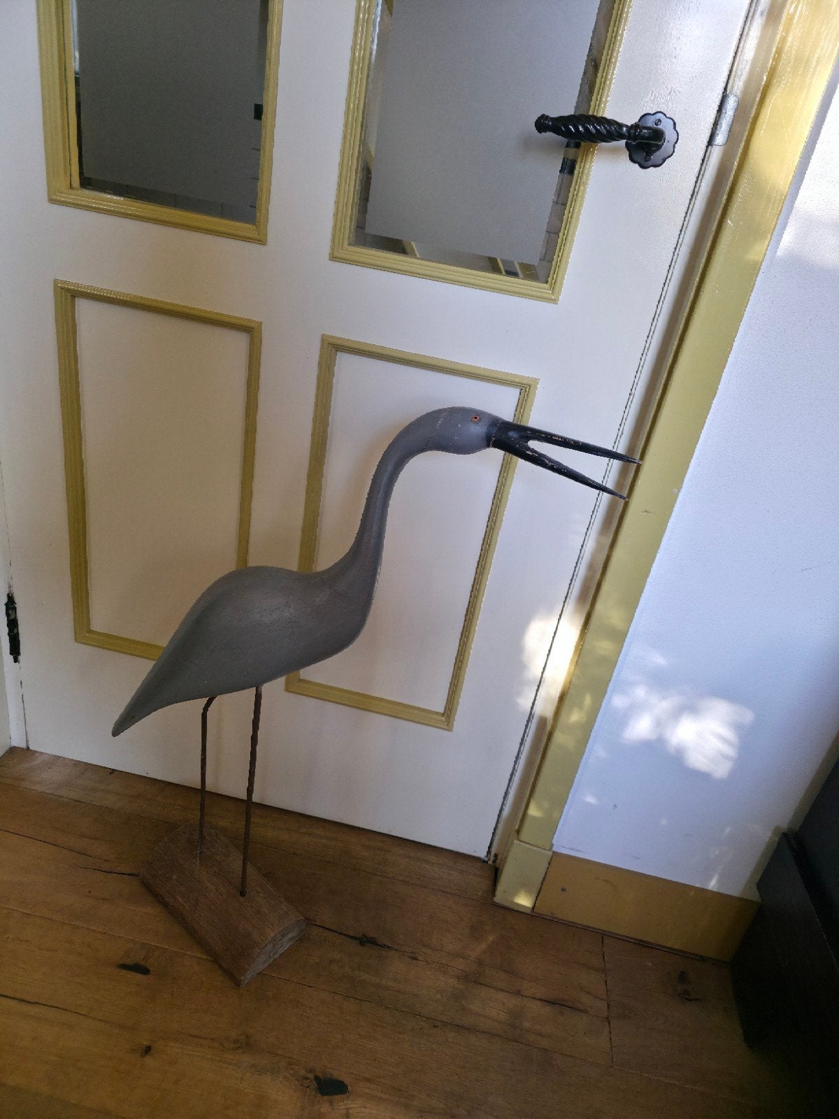 Vintage houten reiger decoratie, Ophalen