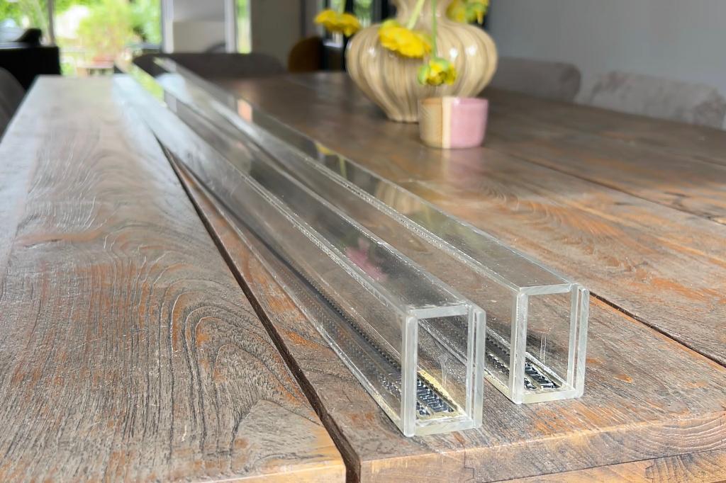 Spoor N display plexiglas 2 meter twee stuks, Gelijkstroom of Wisselstroom, Overige typen, Zo goed als nieuw, Ophalen