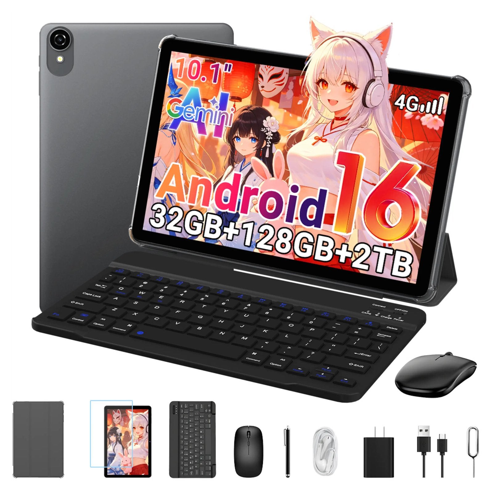Tablet 10.1 inch 4G LTE Nieuw, Computers en Software, 10 inch, Ophalen of Verzenden, 128 GB, Wi-Fi en Mobiel internet