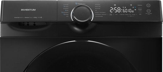 Inventum wasmachine VWM1010B - 10kg - Zwart, 1200 tot 1600 toeren, 10 kg of meer, Inventum Huishoudelijke Apparaten B.V., Ophalen of Verzenden